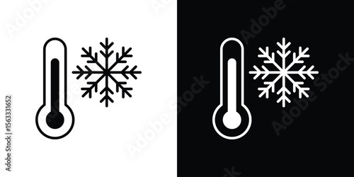 Cold icon Set collection. Vector silhouette.