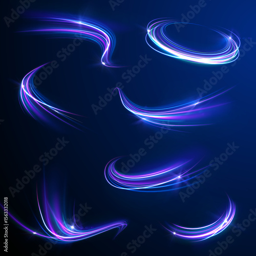 png shining futuristic ring with curve motion and swirl magic glow sparkle tornado circle power flash transparent wave ellipse bright light energy background vortex


