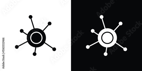 Decentralized icon Set collection. Vector silhouette.