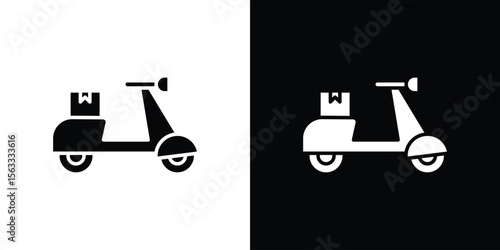 Food delivery icon Set collection. Vector silhouette.