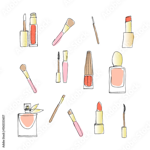  Set of women's cosmetics.