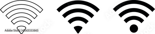 wifi icon. wireless and Wi-Fi network connection symbol for app, ui and website. vector illustration on transparent background.