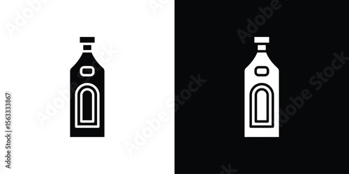 Gin icon Set collection. Vector silhouette.