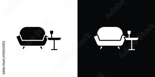 Lounge icon Set collection. Vector silhouette.