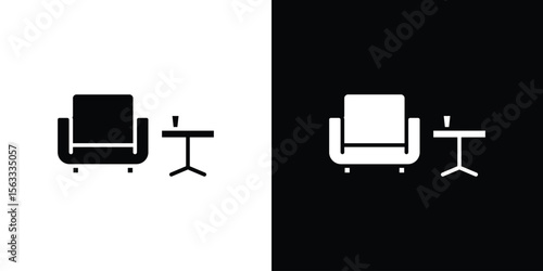 Lounge icon Set collection. Vector silhouette.