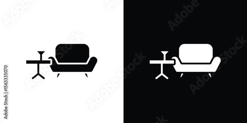 Lounge icon Set collection. Vector silhouette.