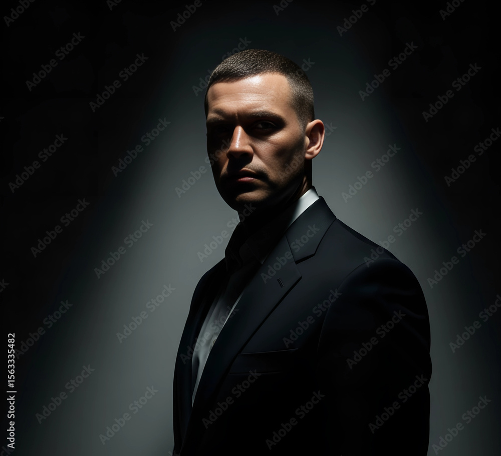 Fototapeta premium portrait of a handsome young man in suit