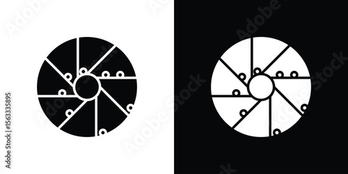 Perpetual motion icon Set collection. Vector silhouette.
