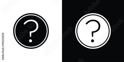 Question icon Set collection. Vector silhouette.