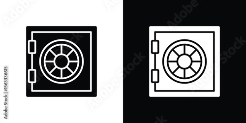 Safe icon Set collection. Vector silhouette.
