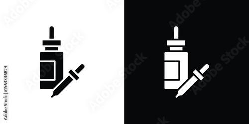 Serum icon Set collection. Vector silhouette.