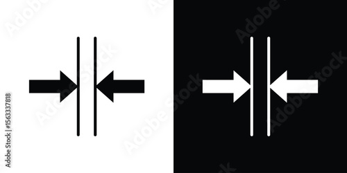 Thickness icon Set collection. Vector silhouette.