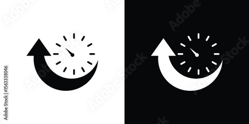 Uptime and downtime icon Set collection. Vector silhouette.