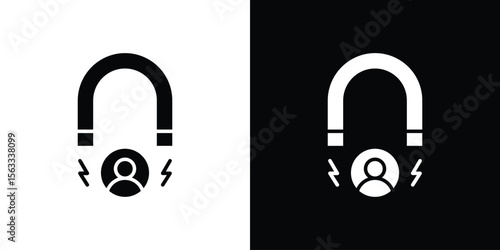 User engagement icon Set collection. Vector silhouette.