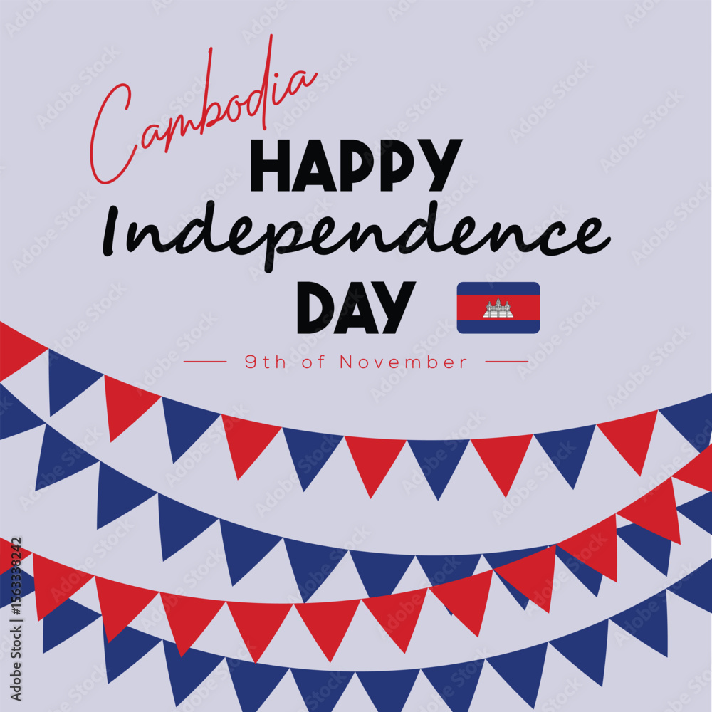 Obraz premium Design Your Cambodia Independence Day Social Post..