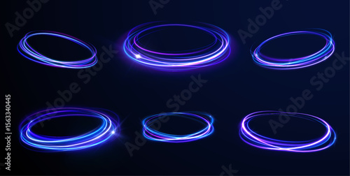 png glowing swirl portal with blue sparkle spiral twirling ellipse wave magic glare flash light tornado motion vector futuristic background radiant shine design

