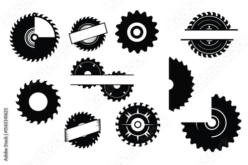 Industrial Saw Blade Icons