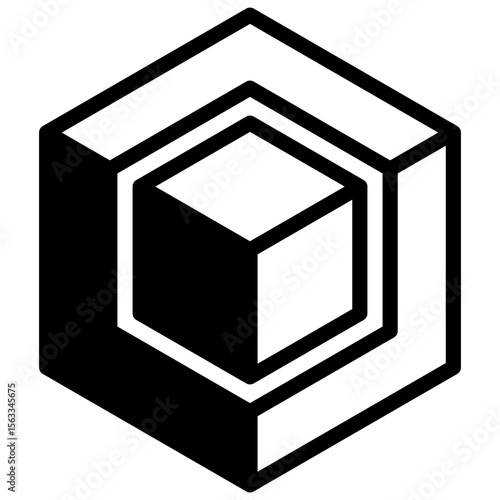 Module. Outlined stroke vector icon with black-filled details.