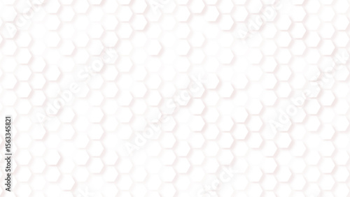 Minimal white hexagon background with soft shadows, clean and modern abstract design.
