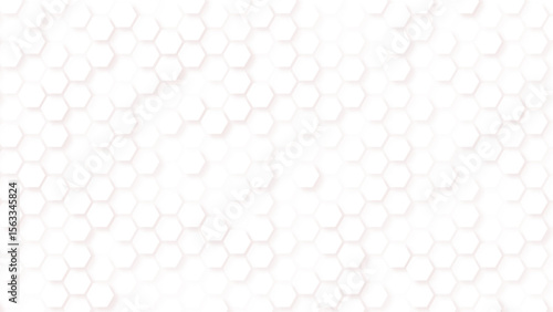 Minimal white hexagon background with soft shadows, clean and modern abstract design.