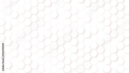 Minimal white hexagon background with soft shadows, clean and modern abstract design.