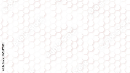 Minimal white hexagon background with soft shadows, clean and modern abstract design.
