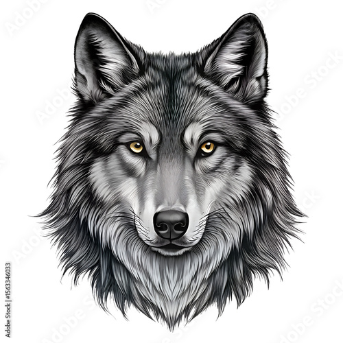 wolf isolated on white