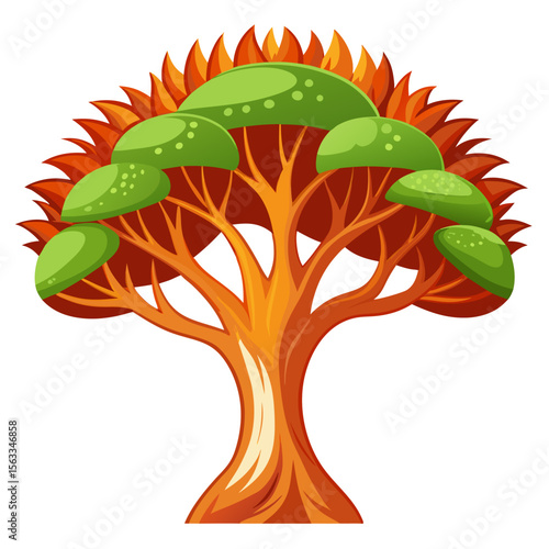 Dragon Blood Tree vector icon on white background