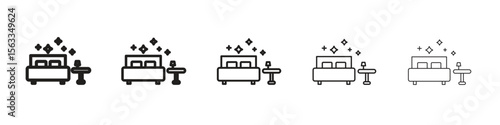 Clean Room icon symbol in thin line, Black outline and stroke style