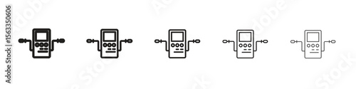 Dialysis icon symbol in thin line, Black outline and stroke style