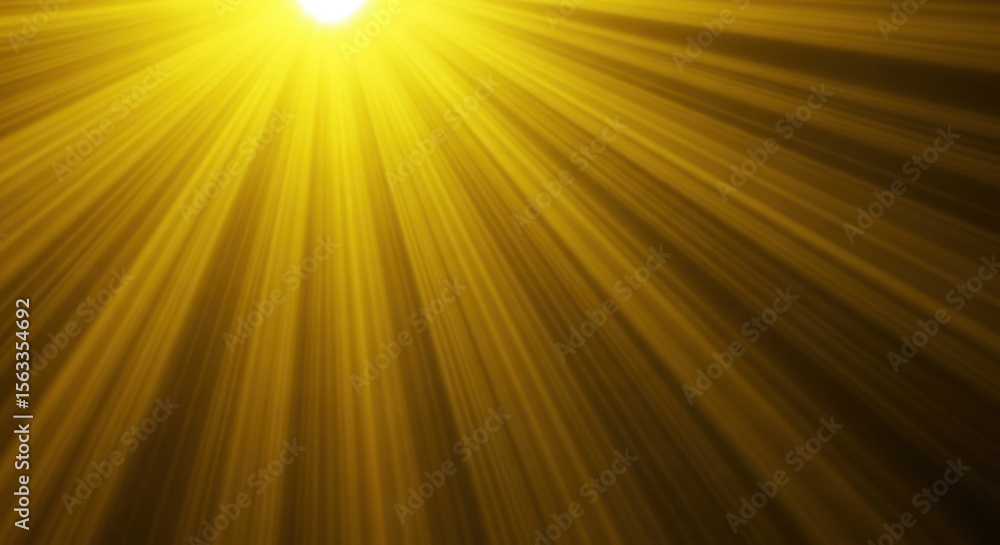 Obraz premium Radiant beams of light emanating from a bright source in the upper corner