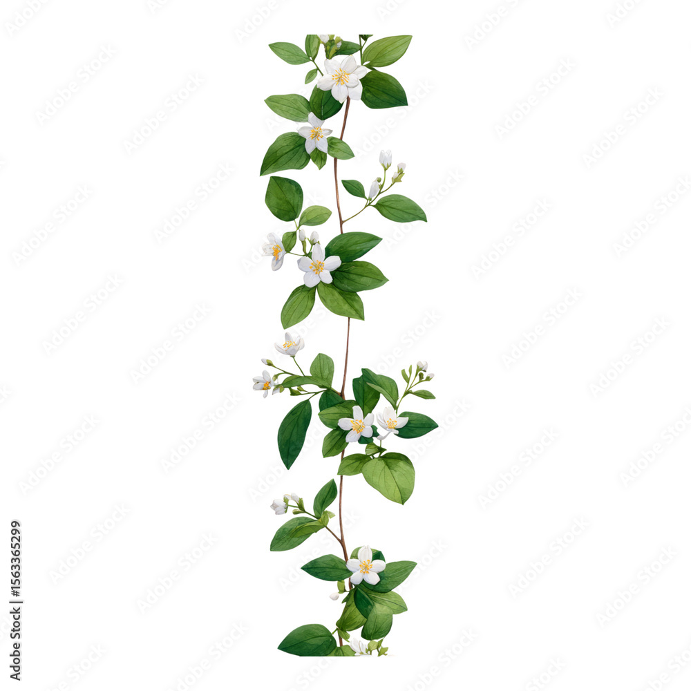 Obraz premium Isolated Transparent Floral Decoration on Clear Background