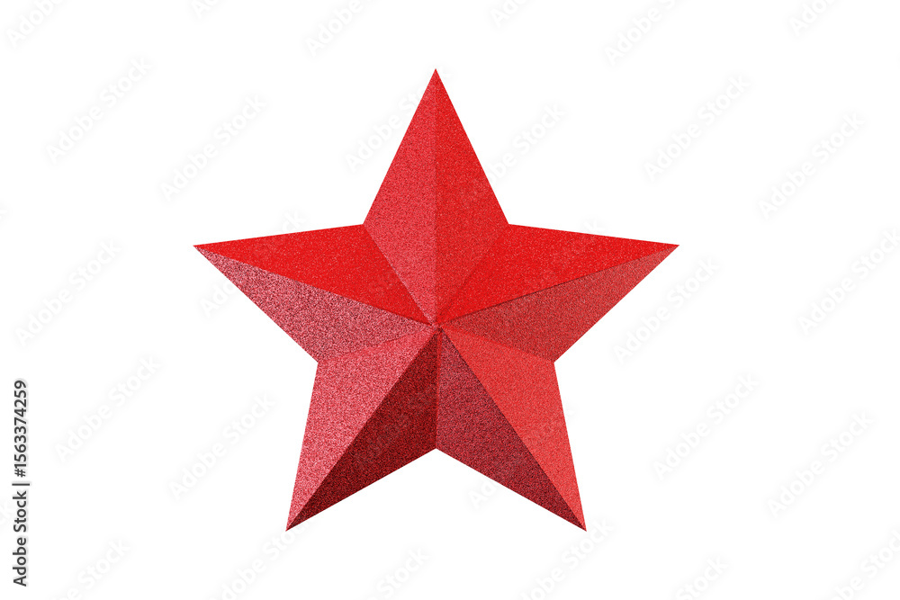 Obraz premium red star isolated on white background