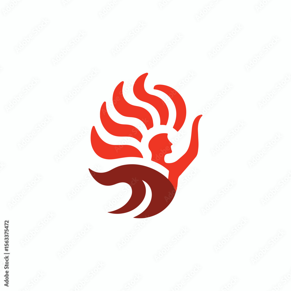 Obraz premium Fire god logo