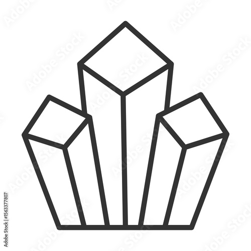 Mineral Icon Outline Style. Vector Illustration Design