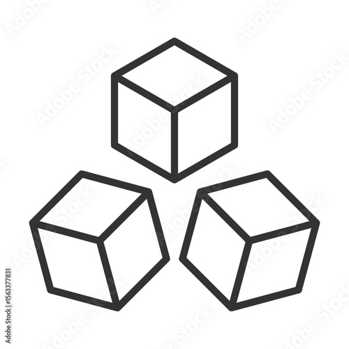 Sugar Icon Outline Style. Vector Illustration Design