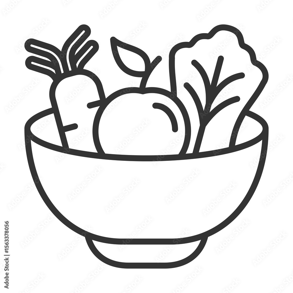 Healthy Food Icon Outline Style. Vector Illustration Design Healthy Food Icon Outline Style. Vector Illustration Design