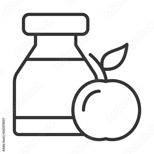 Supplement Icon Outline Style. Vector Illustration Design