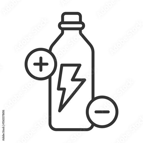 Electrolyte Icon Outline Style. Vector Illustration Design