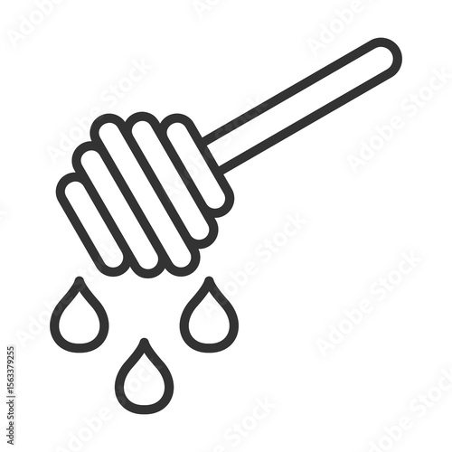 Honey Icon Outline Style. Vector Illustration Design