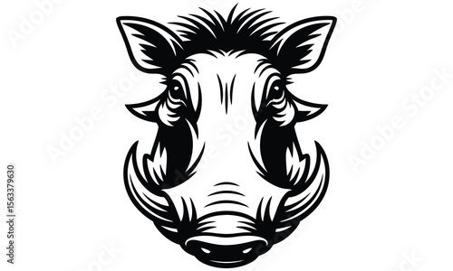 Tableau sur toile warthog vector