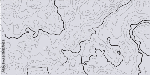 Retro topographic map. Geographic contour map. Abstract outline grid, vector illustration.