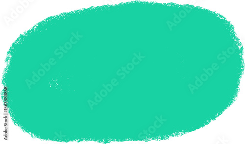 ラフに丸く描いたペイント画像の緑色　背景透明