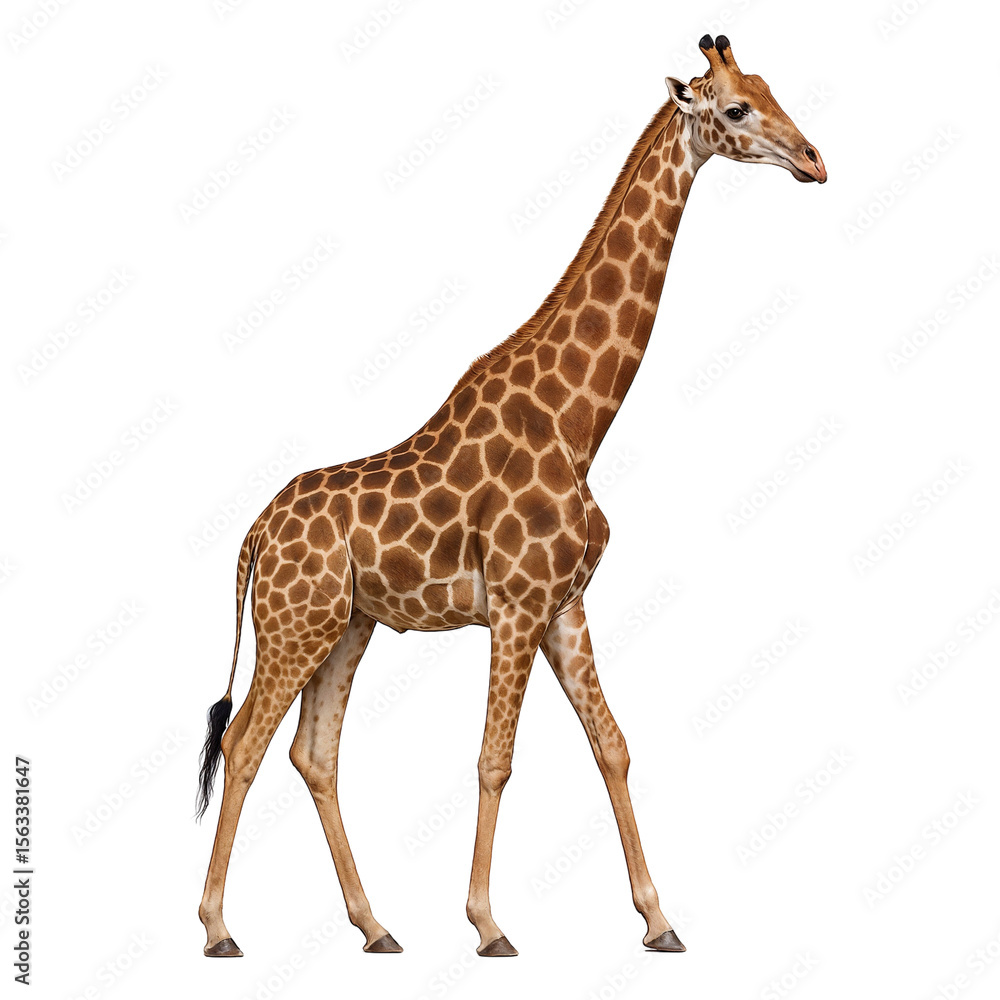 Naklejka premium giraffe isolated on white