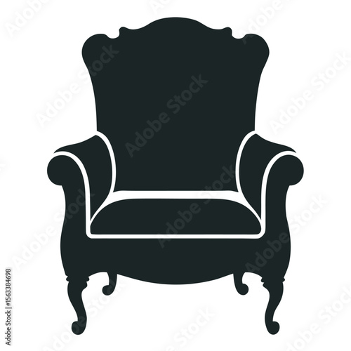 black leather armchair