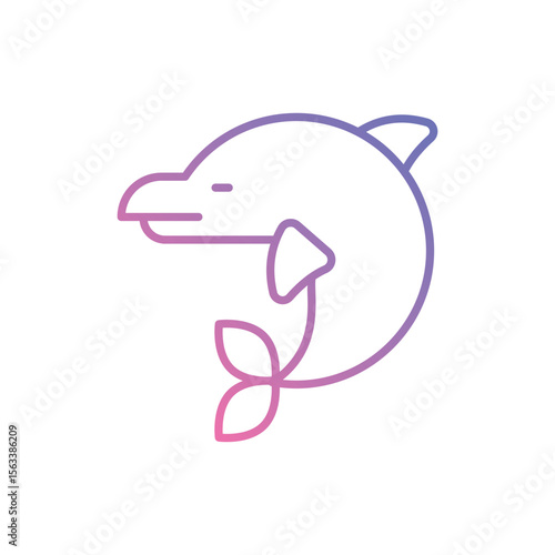 Dolphinarium icon vector