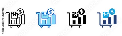 Purchase Order icon Multi Style Vector Illustration
