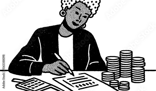 Wealth manager sketch - asset breakdown visualization for financial planning