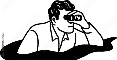 Analyzing investment risk levels with binoculars sketch for financial insight