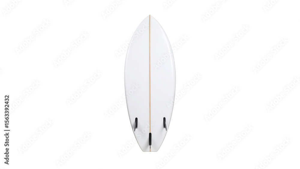 Classic white surfboard isolated on transparent background, perfect for summer and water sports concepts Classic white surfboard isolated on transparent background, perfect for summer and water sports concepts